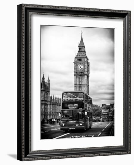 London Red Bus and Big Ben - London - UK - England - United Kingdom - Europe-Philippe Hugonnard-Framed Art Print