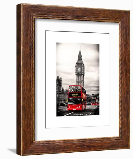 London Red Bus and Big Ben - London - UK - England - United Kingdom - Europe-Philippe Hugonnard-Framed Premium Giclee Print