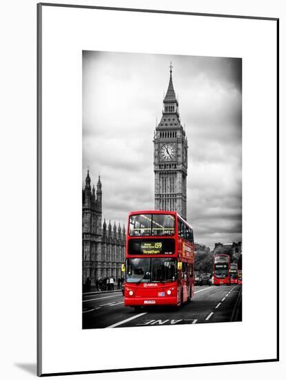 London Red Bus and Big Ben - London - UK - England - United Kingdom - Europe-Philippe Hugonnard-Mounted Art Print