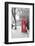 London Red Phone Boxes on Black and White Landscape-David Bostock-Framed Photographic Print