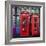 London Red Phone Boxes, Smithfield Market, London, England, United Kingdom, Europe-Mark Mawson-Framed Photographic Print