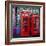 London Red Phone Boxes, Smithfield Market, London, England, United Kingdom, Europe-Mark Mawson-Framed Photographic Print