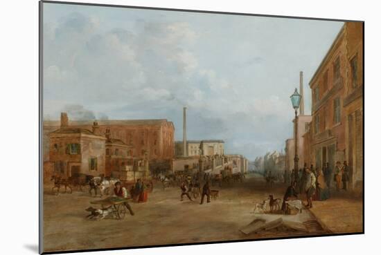 London Road , Manchester, 1844-1850 (Oil on Canvas)-Arthur Fitzwilliam Tait-Mounted Giclee Print