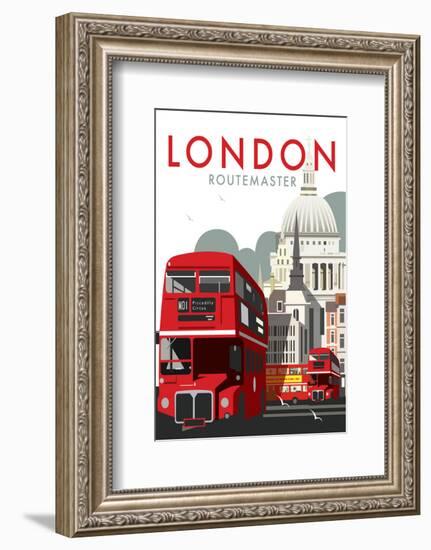 London Routemaster - Dave Thompson Contemporary Travel Print-Dave Thompson-Framed Giclee Print