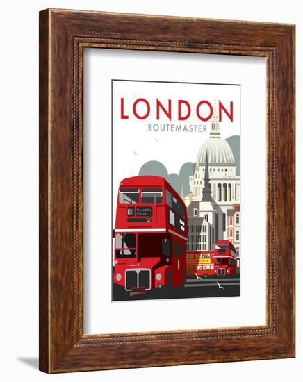 London Routemaster - Dave Thompson Contemporary Travel Print-Dave Thompson-Framed Giclee Print