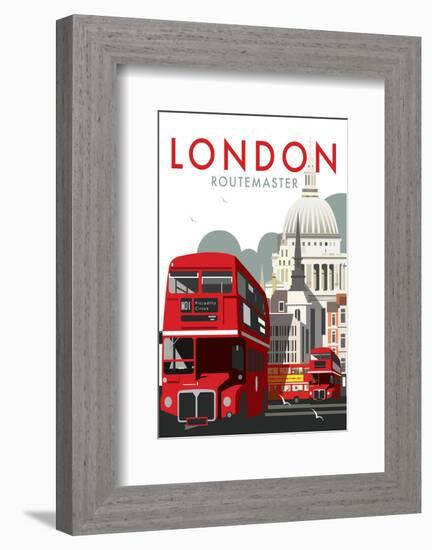 London Routemaster - Dave Thompson Contemporary Travel Print-Dave Thompson-Framed Giclee Print