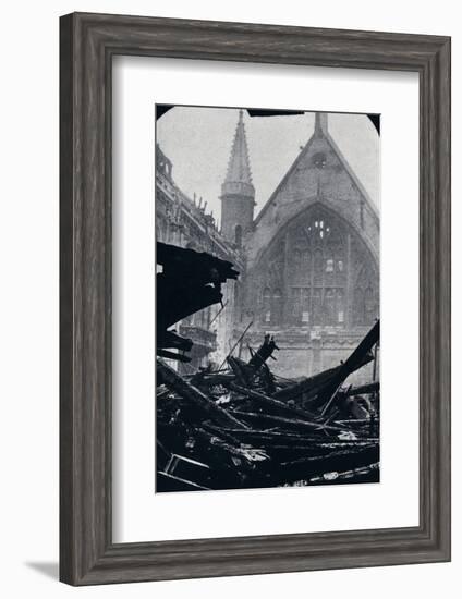 'London's Guildhall after the fire of December 29th December 1940'-Unknown-Framed Photographic Print