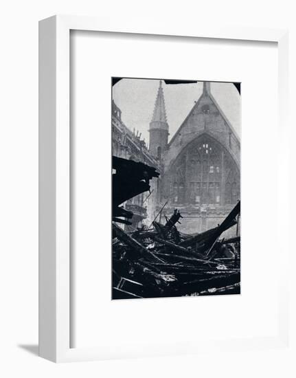 'London's Guildhall after the fire of December 29th December 1940'-Unknown-Framed Photographic Print
