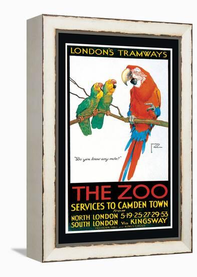 London's Tramways, The Zoo-Lawson Wood-Framed Stretched Canvas