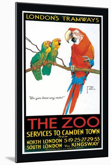 London's Tramways, The Zoo-Lawson Wood-Mounted Art Print