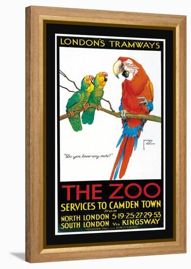 London's Tramways, The Zoo-Lawson Wood-Framed Stretched Canvas