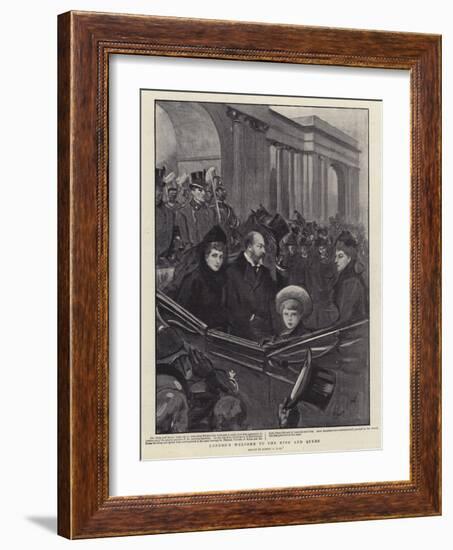 London's Welcome to the King and Queen-Sydney Prior Hall-Framed Giclee Print