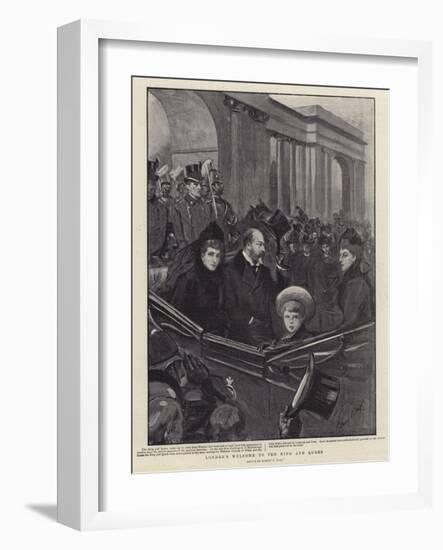 London's Welcome to the King and Queen-Sydney Prior Hall-Framed Giclee Print