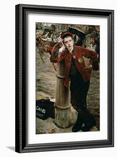 London Shoeshine Boy-Jules Bastien-Lepage-Framed Giclee Print