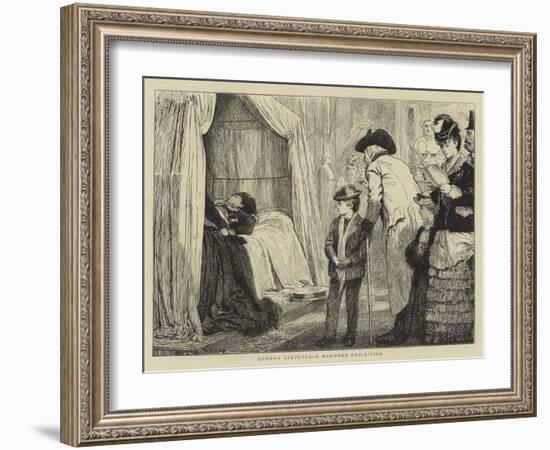 London Sketches, a Waxwork Exhibition-Marcus Stone-Framed Giclee Print