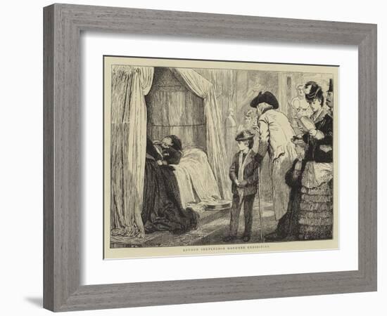 London Sketches, a Waxwork Exhibition-Marcus Stone-Framed Giclee Print