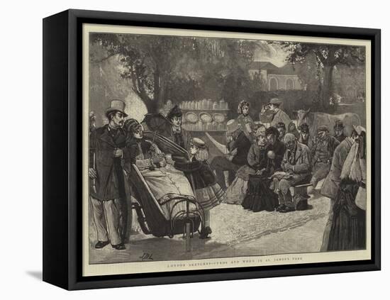 London Sketches, Curds and Whey in St James's Park-Sir James Dromgole Linton-Framed Premier Image Canvas