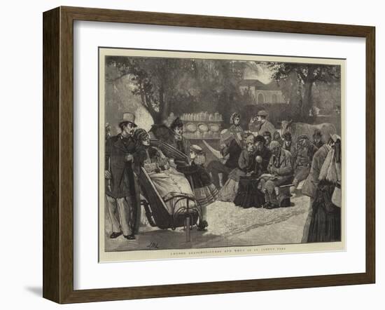 London Sketches, Curds and Whey in St James's Park-Sir James Dromgole Linton-Framed Giclee Print