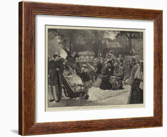 London Sketches, Curds and Whey in St James's Park-Sir James Dromgole Linton-Framed Giclee Print