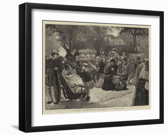 London Sketches, Curds and Whey in St James's Park-Sir James Dromgole Linton-Framed Giclee Print