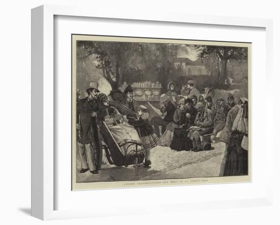 London Sketches, Curds and Whey in St James's Park-Sir James Dromgole Linton-Framed Giclee Print