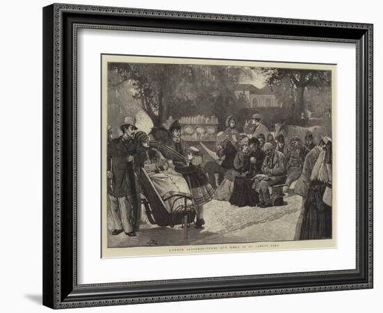 London Sketches, Curds and Whey in St James's Park-Sir James Dromgole Linton-Framed Giclee Print