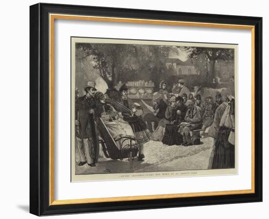 London Sketches, Curds and Whey in St James's Park-Sir James Dromgole Linton-Framed Giclee Print