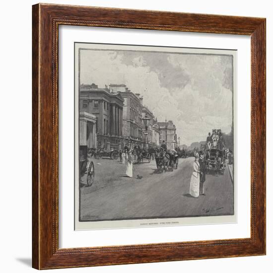 London Sketches, Hyde Park Corner-George L. Seymour-Framed Giclee Print