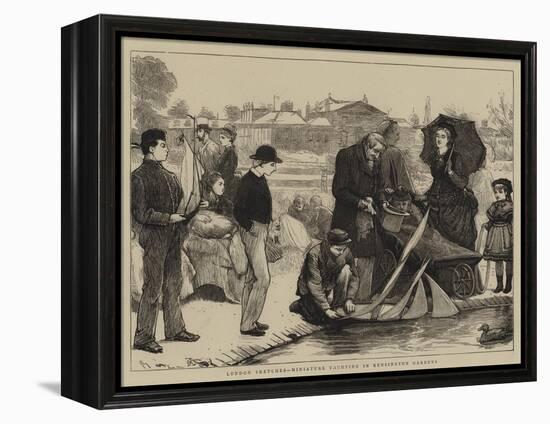 London Sketches, Miniature Yachting in Kensington Gardens-Robert Walker Macbeth-Framed Premier Image Canvas