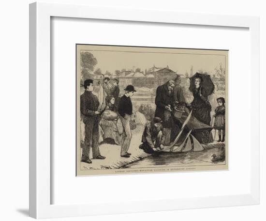 London Sketches, Miniature Yachting in Kensington Gardens-Robert Walker Macbeth-Framed Giclee Print