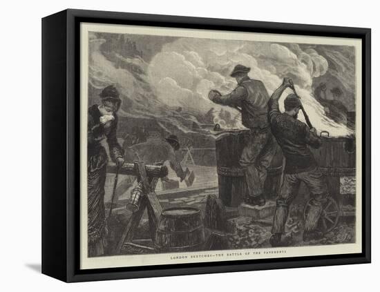 London Sketches, the Battle of the Pavements-Edward Frederick Brewtnall-Framed Premier Image Canvas