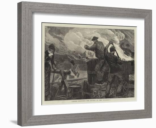 London Sketches, the Battle of the Pavements-Edward Frederick Brewtnall-Framed Giclee Print