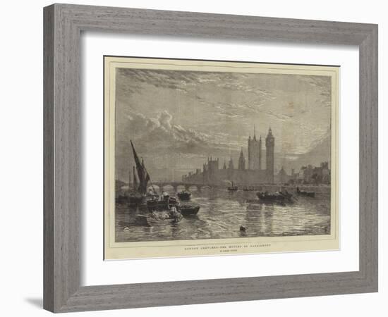 London Sketches, the Houses of Parliament-Myles Birket Foster-Framed Giclee Print