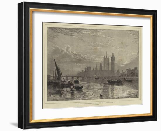 London Sketches, the Houses of Parliament-Myles Birket Foster-Framed Giclee Print