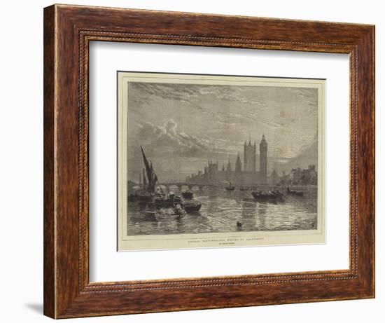 London Sketches, the Houses of Parliament-Myles Birket Foster-Framed Giclee Print