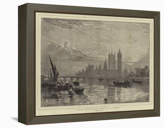 London Sketches, the Houses of Parliament-Myles Birket Foster-Framed Premier Image Canvas