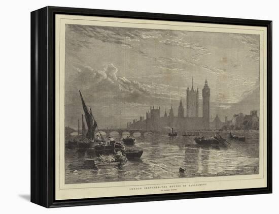 London Sketches, the Houses of Parliament-Myles Birket Foster-Framed Premier Image Canvas