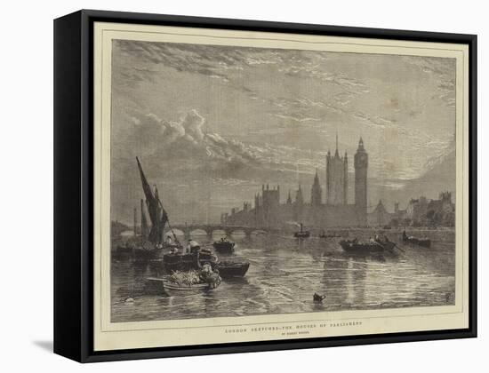 London Sketches, the Houses of Parliament-Myles Birket Foster-Framed Premier Image Canvas