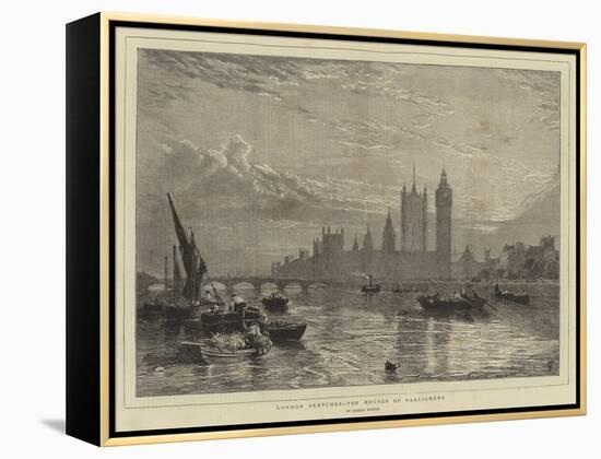 London Sketches, the Houses of Parliament-Myles Birket Foster-Framed Premier Image Canvas