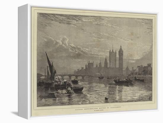 London Sketches, the Houses of Parliament-Myles Birket Foster-Framed Premier Image Canvas