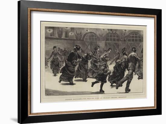London Sketches, the Skating Rink at Prince's Ground, Brompton-Edward John Gregory-Framed Giclee Print
