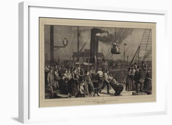 London Sketches, to Scotland by Sea, a Sketch at Irongate Wharf-null-Framed Giclee Print