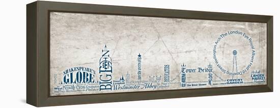 London Skyline Blue-Diane Stimson-Framed Stretched Canvas