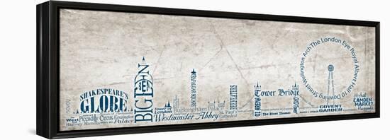 London Skyline Blue-Diane Stimson-Framed Stretched Canvas