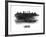 London Skyline Brush Stroke - Black II-NaxArt-Framed Art Print