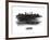 London Skyline Brush Stroke - Black II-NaxArt-Framed Art Print