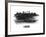 London Skyline Brush Stroke - Black II-NaxArt-Framed Art Print