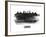 London Skyline Brush Stroke - Black II-NaxArt-Framed Art Print