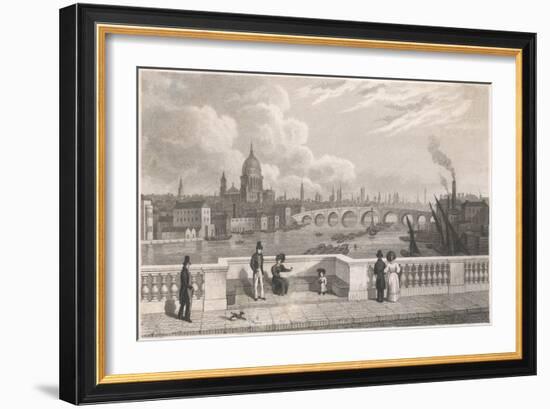 London Skyline from Waterloo Bridge-null-Framed Art Print