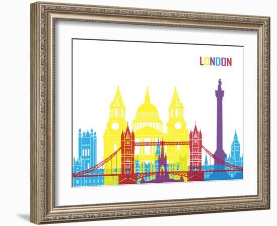 London Skyline Pop-paulrommer-Framed Art Print